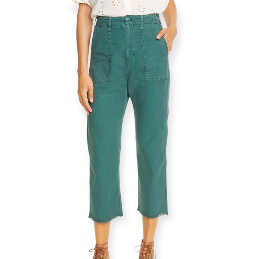 NWT THE GREAT. Frayed Ranger Cropped Pants